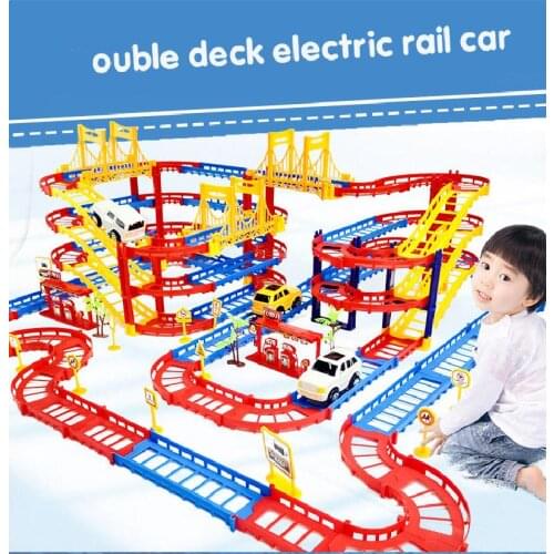 Assembly Diy Railway Highway Flexible slotcar Toy Railway Flexible Racing Track Set Electric Rail Car Toy Childrens Gift Kids