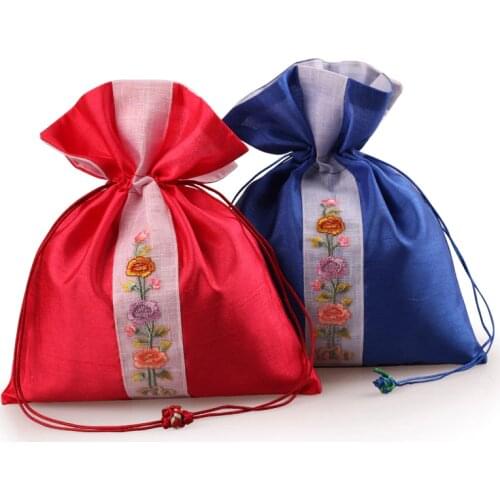 Silk Gift Bag 12x16cm(4.7"x6.2") Wedding Party Favor holders Neckalce Bracelet Bangle Drawstring Bags Jewelry Packaging Pouch