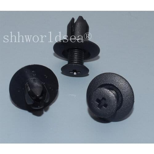 Shhworldsea Push Type Trim Clip Retainer Fastener FIT FOR Ford Mazda Nissan Honda Fit 8mm Hole Brand New CAR Auto Plastic Clips
