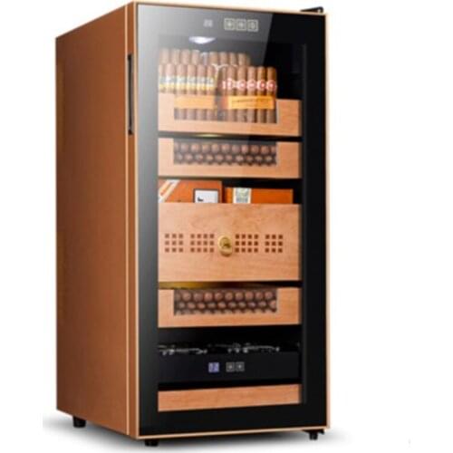 65L/78L cigar cabinet Constant temperature and humidity imported solid wood shelf moisturizing red wine cabinet