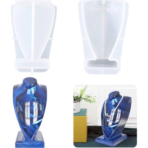 Silicone Jewelry Storage Box Resin Mold Epoxy Resin Jewelry Display Stand Earrings Necklace Bracelet Ring Storage Mold