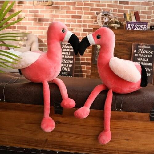 Super Soft red Flamingo Bird Plush Regular Stuffed Animal Collection Soft Doll Toy appease toy gift for girl