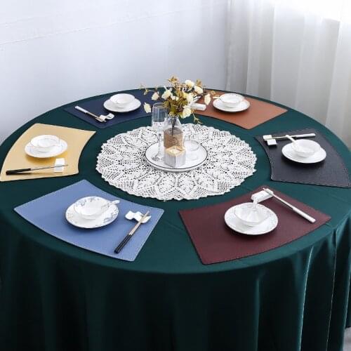 High-end round table placemat leather Western placemat table mat Nordic fashion table mat waterproof and oil-proof pan mat