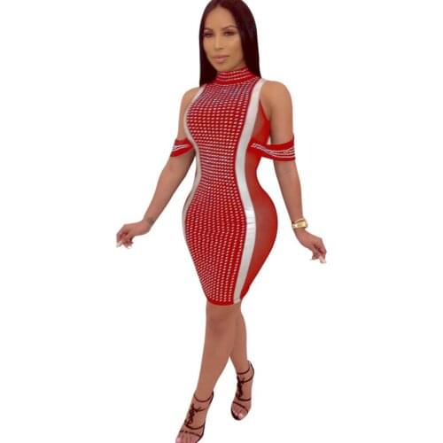 2019 New Summer Arrive Celebrity Runway Party Sequined Dress Women Elegant Patchwork Sleeveless Sexy Mini Luxury Club Dress