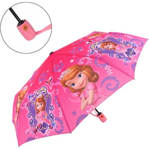 Sofia Portable Foldable Umbrella Children Kid Girl Boy Baby Frozen Parasol Windproof Rain Umbrella Easy Opening Folding Gift