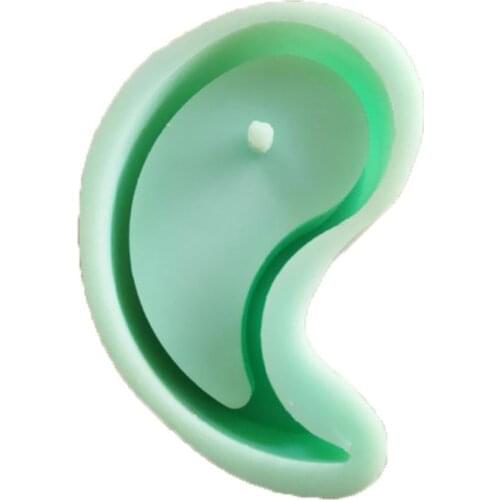 1PC Taiji Gossip Shape Mould Desktop Decoration Clay Craft Tabletop Composite Flowerpot Silicone Mold Random Color Shipment #CW