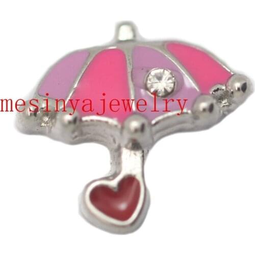 10pcs Crystal Accent Umbrella Custom Floating Charms For Glass Locket
