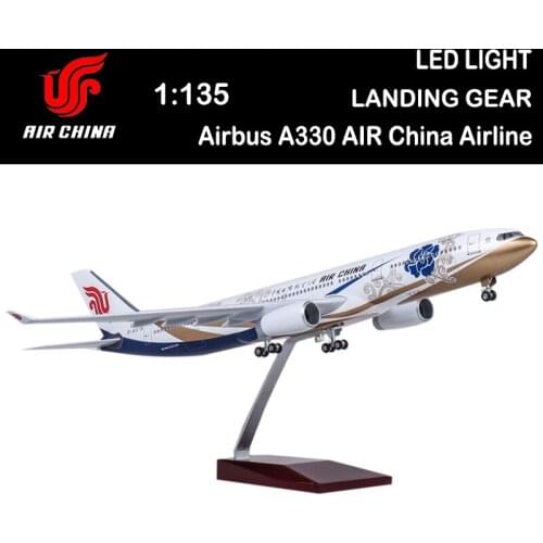 47CM 1:135 Scale Airbus A330 Model AIR China Airlines Airway Landing Gear Wheels Lights Resin Aircraft Plane Airliner Adult Toys