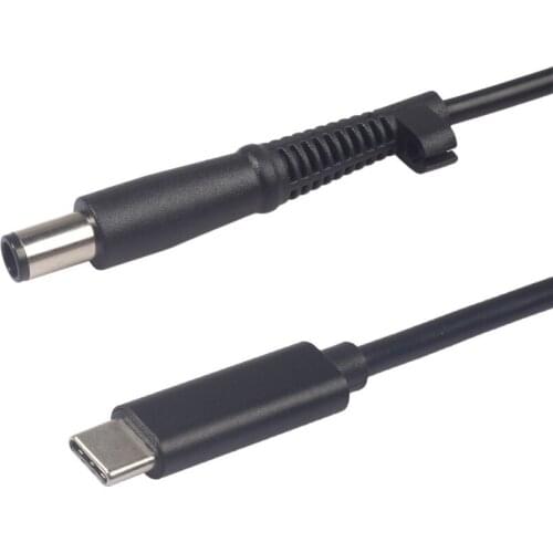 7.4x5.0 mm with Pin Jack to USB Type C PD Power Adapter Converter 7.4*0.6mm DC Plug Connector Cable Cord for HP Laptop Charger