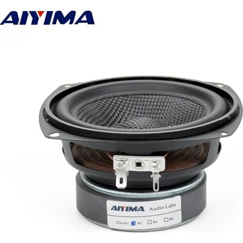 AIYIMA 1Pcs 4 Inch Portable Audio Speaker 4 Ohm 30W Home Theater Fiberglass Woofer Speaker Outdoor Speakers DIY Home Theater