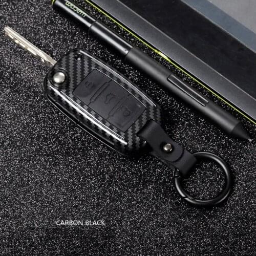 ABS Carbon fiber Car Accessories Key Bag Case Key Cover Key For Volkswagen polo passat b5 golf 4 5 6 mk6 tiguan Gol CrossFox