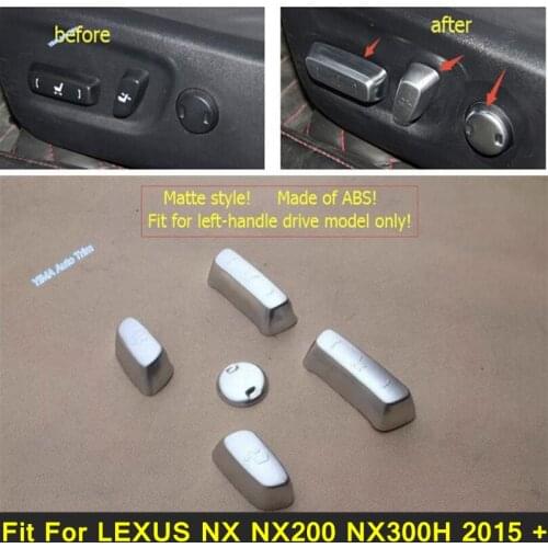 Lapetus Auto Styling Power Seats Button Chair Adjustment Sequins Cover Trim Fit For LEXUS NX NX200 NX300H 2015 2016 2017 ABS