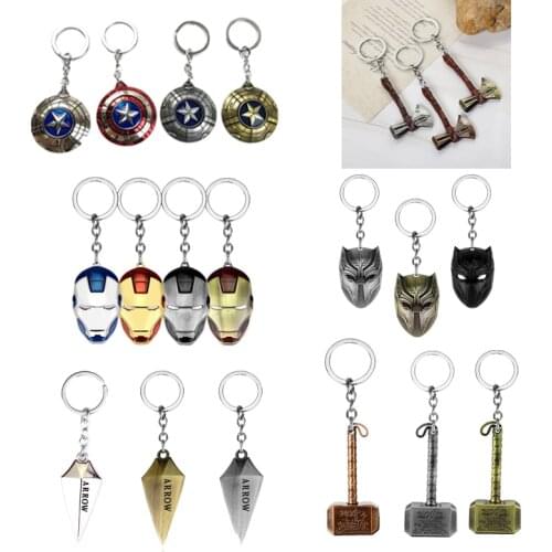 The Avenger Keychain Key Chain Ironed Man Mask Alloy Keychain Accessories Pendant Key Ring Charms Keychains for Ladies