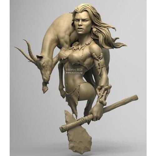 1/10 Lena Bust, Female warrior, Resin Model Bust GK, Unassembled and unpainted kit
