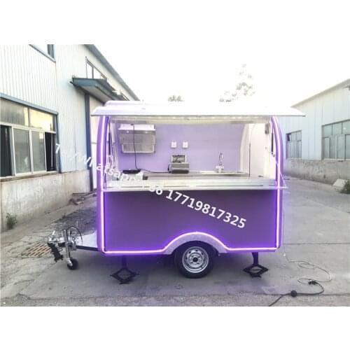 Customized color food cart mobile ice cream cart vending truck for sale