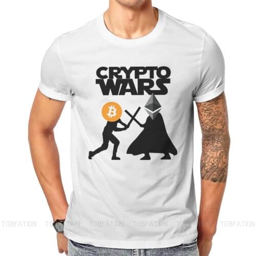 Ethereum Cryptocurrency Miners 100% Cotton TShirts Bitcoin Crypto Wars Print Homme T Shirt Funny Tops Size S-6XL