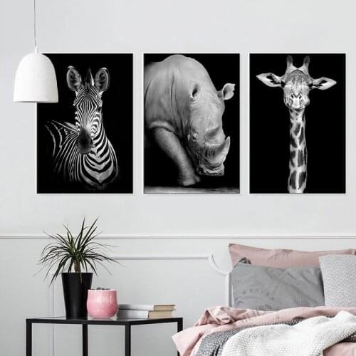 GATYZTORY 3 PC Painting By Number Unique Diy Gift For Kids Black Animals Picture By Number 40x50cm Frame On Canvas Home Decors