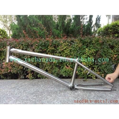 Customize high quality titanium BMX bicycle frame XACD made titanium bmx bike frame hot sale titanium bmx frame