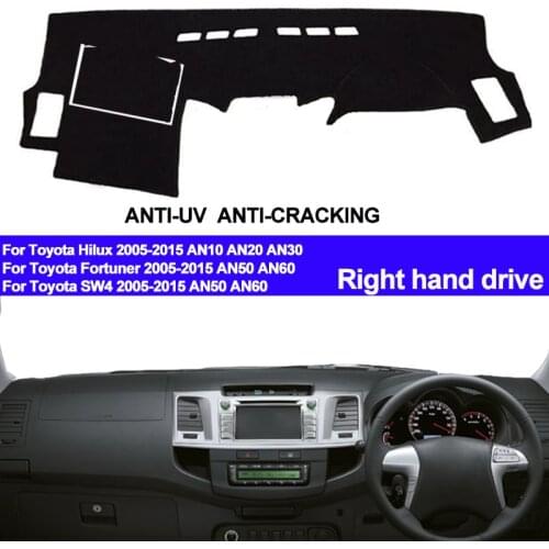 TAIJS For Toyota Fortuner Hilux SW4 2005-2011 2012 2013 2014 2015 Car Dashboard Cover Dash Mat Sun Shade Pad Carpet Dash Board