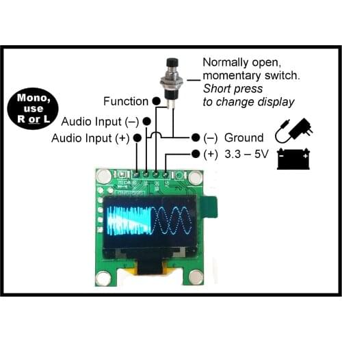DYKB Mini 0.96" OLED Music Spectrum Display Analyzer MP3 PC Amplifier Audio Level Indicator music rhythm Analyzer VU METER