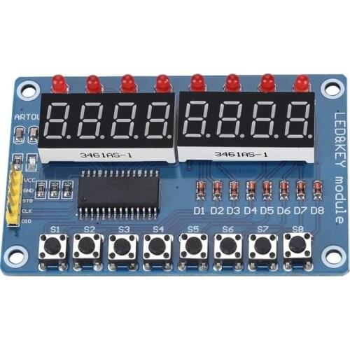 LED Display Module New 8-Bit Digital LED Key Digital Tube TM1638 Display Module For Arduino AVR Authentic