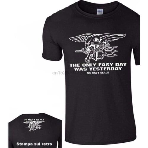 2019 Hot sale Summer Style Men T-SHIRT Navy Seals USA Marines Funny Tee shirt