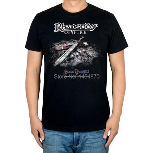 Italy Cool Sword Rhapsody of Fire Rock Brand men women shirt 3D Cotton Punk fitness Hardrock heavy Dark Metal skateboard