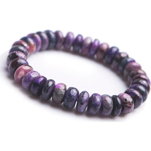 AAAAAA Genuine Purple Natural Sugilite Bracelet Women Female Stretch Healing Gems Crystal Abacus Bead Natural Stone Bracelet