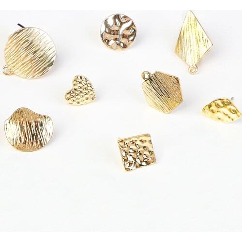 10pcs Simple Round Drop Earrings Base Findings With One Hole Women DIY Charms Earrings Jewelry Making Accessories