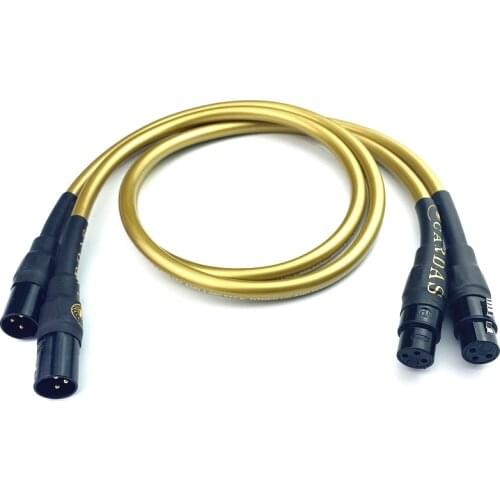 1Pair Cardas Hexlink Golden 5C Gold Plated XLR Interconnect Balanced Cable