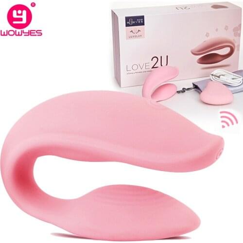 Wowyes Vibrator C Type Dual Motor Remote Control Clitoris & G Spot Vibradors Adult Sex Toys For for woman for couples sex shop