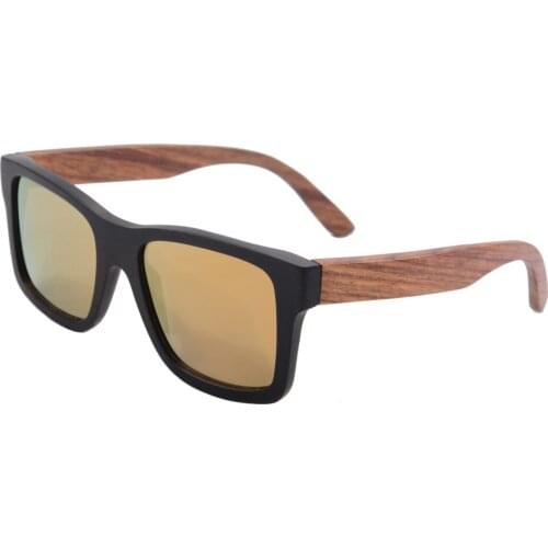 Vintage wood sunglasses ebony polarized sun glasses square wooden glasses men women with box glasses cloth 6095