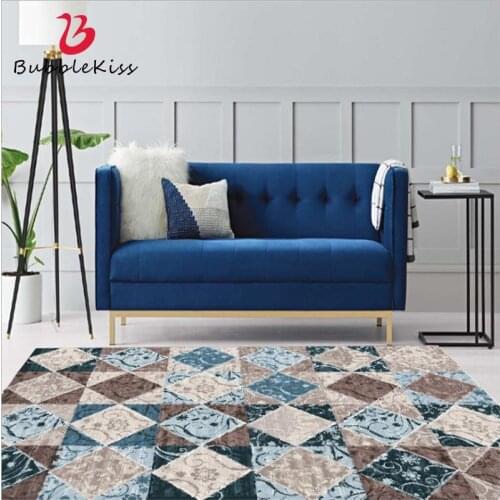 Bubble Kiss Nordic Style Vintage Abstract Pattern Carpets For Living Room Crystal Velvet Bedroom Decor Area Rugs Bedside Mats