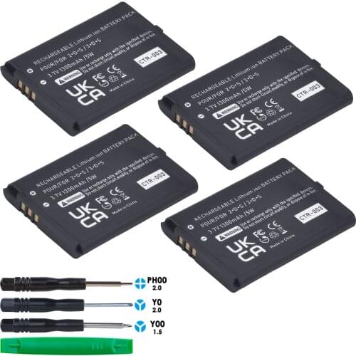 High Quality CTR-003 Battery for Nintendo 2DS 3DS Console, 1300mAh 3.7V CTR003 Rechargeable Li-ion Battery