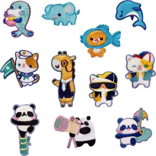 Stick Iron Sew On 10 Pcs Embroidered Patches Jeans Coat Tshirt Bag Shoe Hat Decor Repair Motif Emblem Diy Accessory