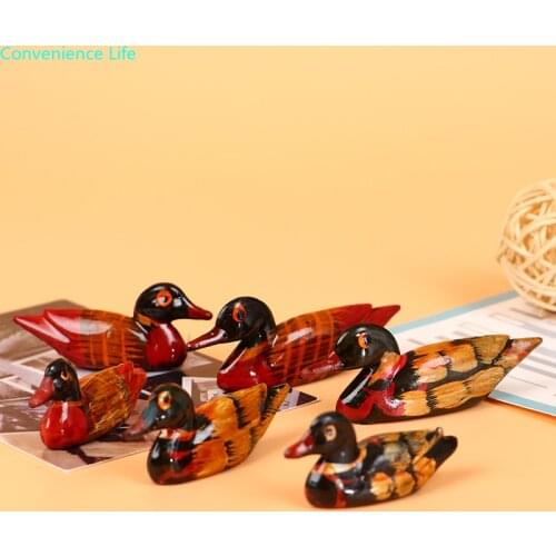 Fashion Vintage Resin Pair Mandarin Ducks Chopstick Holder For Home Decoration Feng Shui Craft Display Ornament Holiday Gift 2PC