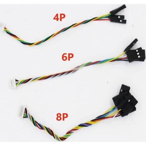 5PCs 4P/6P/8P JST Connector Plug Flight Control Receiver Connecting Cable For F3/F4/CC3D/Naze 32 FC Cable FPV RC Model Receiver