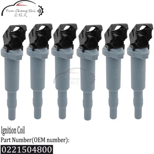6pcs/Set 0221504800 12138616153 GN1057112B1 12138616292 12137594596 Ignition Coil for BMW Models with Delphi Version Coil