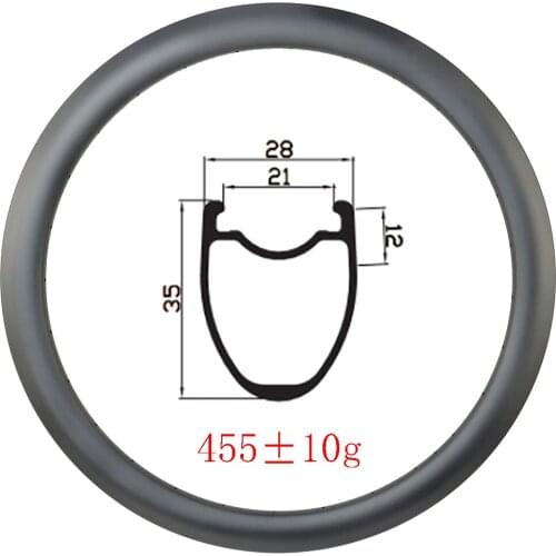 700c 35mmx28mm carbon rim Tubeless hook disc brake UD 3K 12K matte glossy Cyclocross bike 18 20 21 24 28 32 Spokes road bicycle