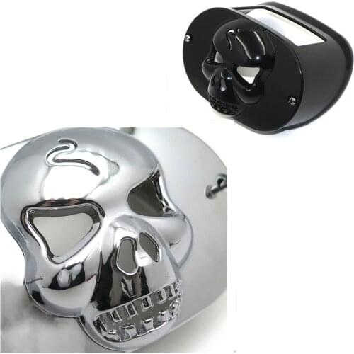 Free Shipping Skull Cover For Harley Davidson Touring XL Dyna FLSTF FLHRC BS5 Tail Lamp Collar Aftermarket Motorcycle Parts Blac