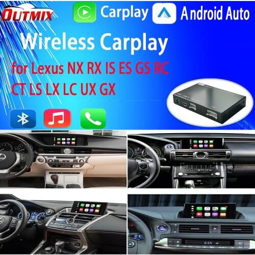 Wireless Apple CarPlay Android Auto for Lexus NX RX IS ES GS RC CT LS LX LC UX GX 2014-2019, with Mirror Link Car Play Functions