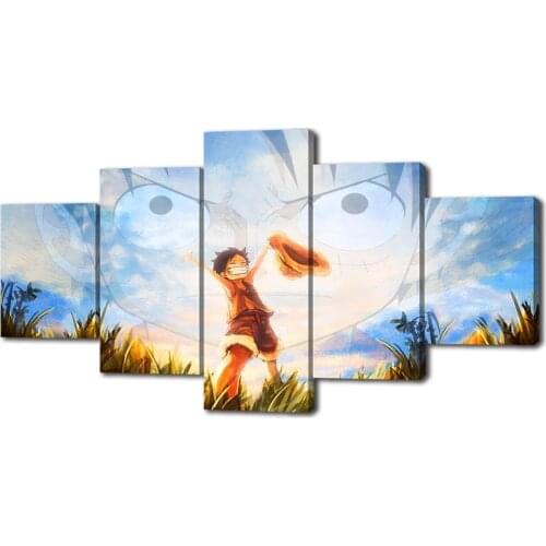 No Frame HD Home Decoration Printing One Piece Luffy Poster Canvas Wall Art Oil Painting Living Room Decoration