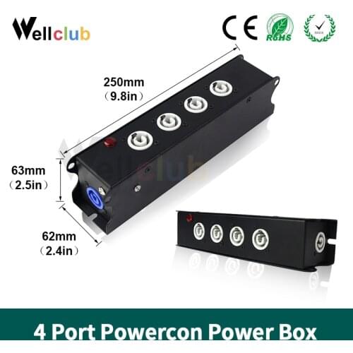 1pc 4 Port Powercon Power Box For Dj Stage Lighting