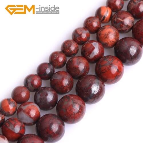 Natural Round Smooth Surface Vintage Red Flower Agates For Jewelry Making DIY Loose Beads Strand 15 inches Wholesale 2mm-10mm