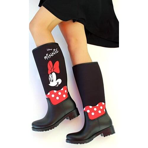 Ç20201Siyah Pink Potin Black Women Boots Ç20201