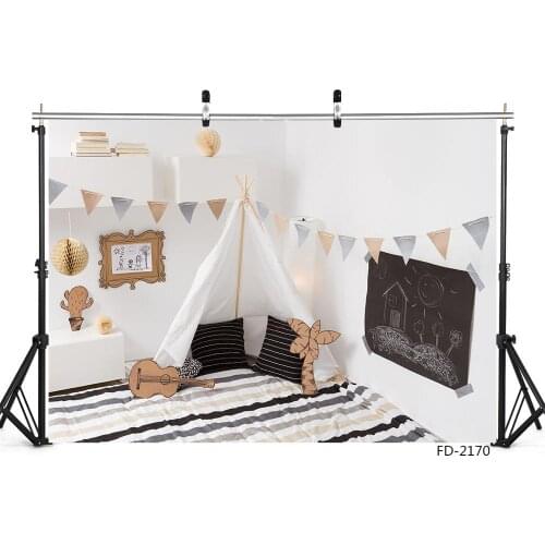 Kids Bed Room Cartoon Birthday Background Decoration For Baby Shower Children Portrait Photography Backdrop Photo Studio Props