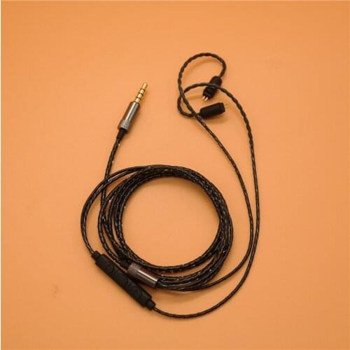 Diy TF10 upgrade earphone wire universal mic 0.75mm pin