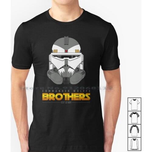 Commander Wolffe-Brothers T Shirt 100% Cotton Scifi Clone Soldier Officer Wolf Wolves Special Forces Rebel Troops Geek Nerd Fan