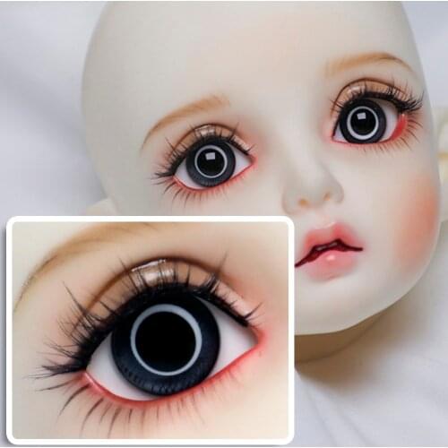 BJD doll eyes suitable for 14mm 16mm size simulation black adjudicator glass eyes doll accessories