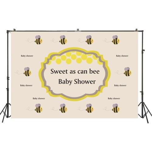 HUAYI Photography Backdrop Birthday Baby Shower Child Photo Background Sweet As Can Bee Party Decor Photo Booth Backdrop W-2284